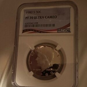 1980 S 50C PF 70 Ultra Cameo Coin